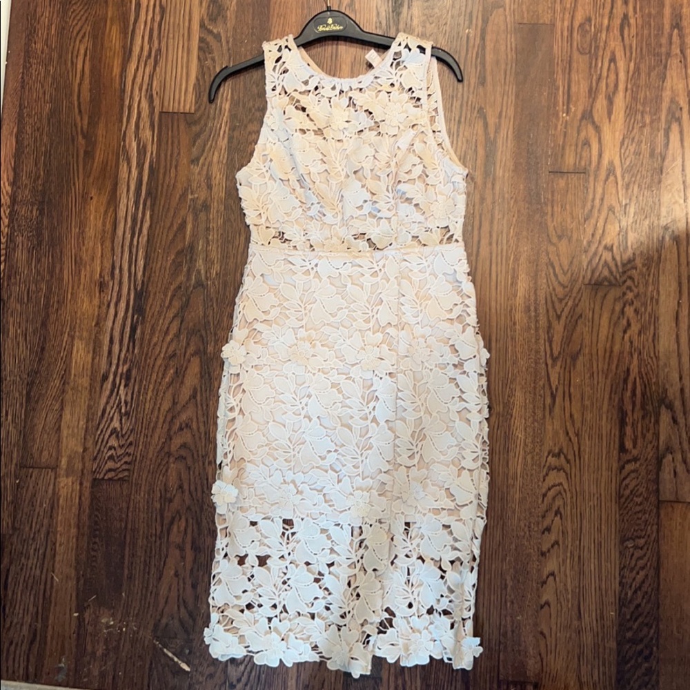 Forever 21 Beige Cream Sleeveless Midi Dress Small